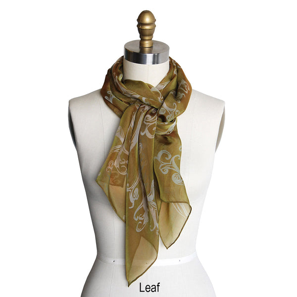 Silk Scarf with Frond Pattern: Arin Arthur Screen Printed Textiles ...